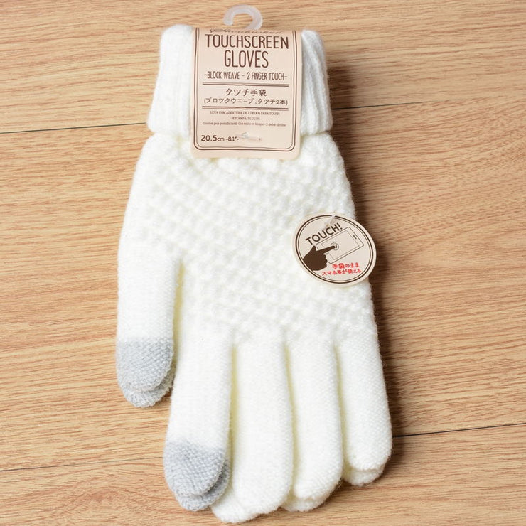 Winter Touch screen Gloves Women Men Warm Strech Knit