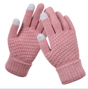 Winter Touch screen Gloves Women Men Warm Strech Knit