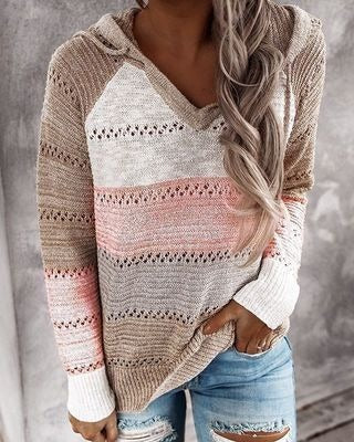 Women's autumn and winter new knitted hoodies