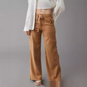 Women's Casual Versatile Solid Color Long Jeans