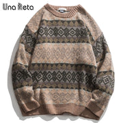 Una Reta Geometry Men's Sweater New Autumn Winter Hip Hop Sweate