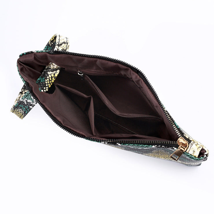 Snake shaped Pu hand bag for women