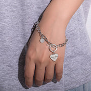 Jewelry Women''s Popular LoveBracelet Heart Shaped Chain Alloy Pendant Jewelry