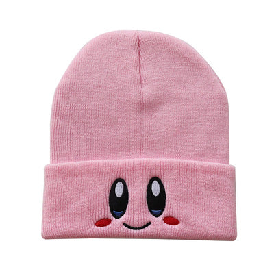 Men And Women Cute Smiling Face Eyes Hoshi Embroidered Knitted Hat