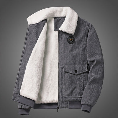 Thickened Cashmere Cotton Jacket For Men's New Winter Casual Corduro