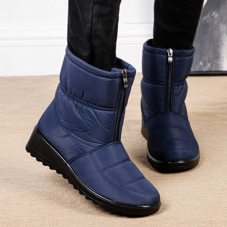 Middle-aged and elderly large size winter warm women snow boots