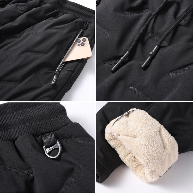 Winter Men Lambswool Sweatpants Casual Fleece Warml Thicken Joggers