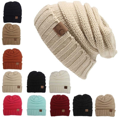 CC Beanies Hats & Caps Women Winter Knitted Wool