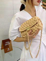 Fashion Hand-knitted Thread Crochet Homemade Finished Messenger Bag For Women