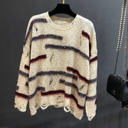 Winter Wind Hole Metal Light Silk Sweater Sweater Winter Sweater Women