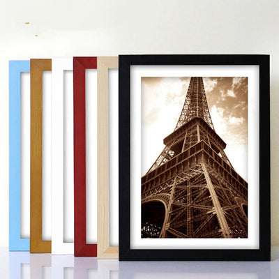 Solid wood photo frame wall hanging table