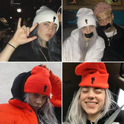 Embroidery Billie Eilish Beanie Hat Women Men Knitted Warm Winter