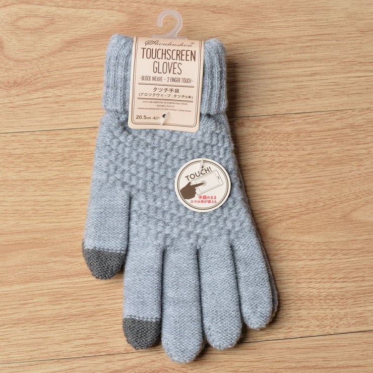 Winter Touch screen Gloves Women Men Warm Strech Knit