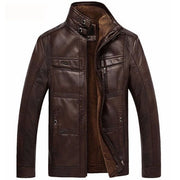 Mountainskin Leather Jacket Men Winter Coats