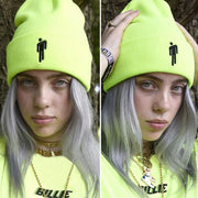 Embroidery Billie Eilish Beanie Hat Women Men Knitted Warm Winter