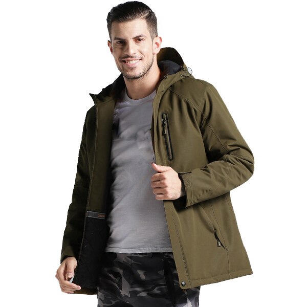 Winter USB Infrared Heating Cotton Men Jacket