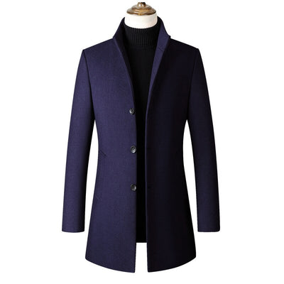 New Brand Autumn Winter 30% Wool Men Thick Coats