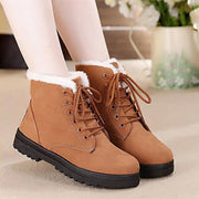 women winter boots square heels flock ankle boots