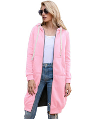 Winter new plush loose mid length jacket for women