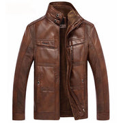 Mountainskin Leather Jacket Men Winter Coats