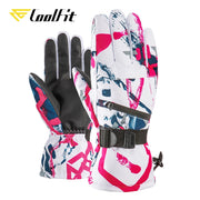 CoolFit Men Women Ski Gloves Ultralight Waterproof Winter Warm Gloves