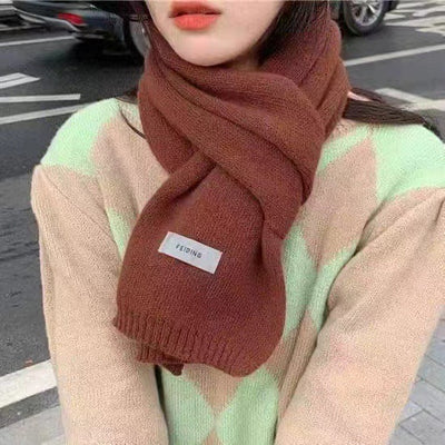 New Korean Winter Instagram Style Solid Color Knitted Warmth