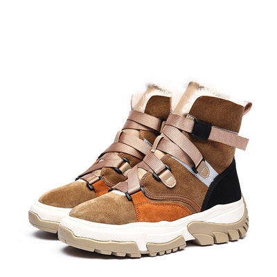 New High Top Multi Color Motorcycle Ankle Winter Sneakers