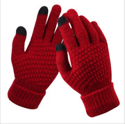 Winter Touch screen Gloves Women Men Warm Strech Knit