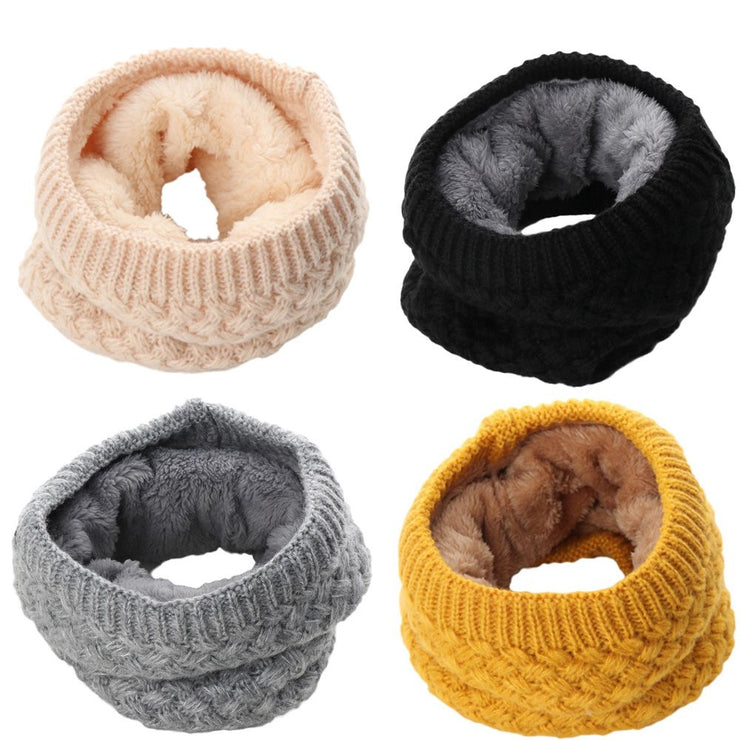 Winter Warm Brushed Knit Neck Warmer Circle