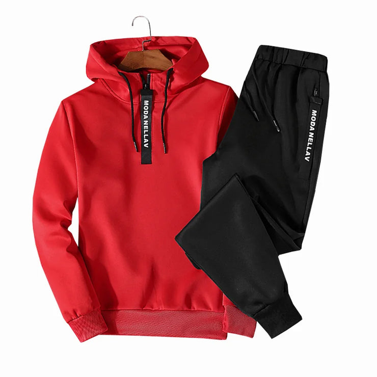 Sets Tracksuit Men Autumn Winter Hooded Sweatshirt