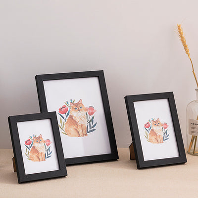 Simple Wooden Photo Frame Set Up  Wall Picture