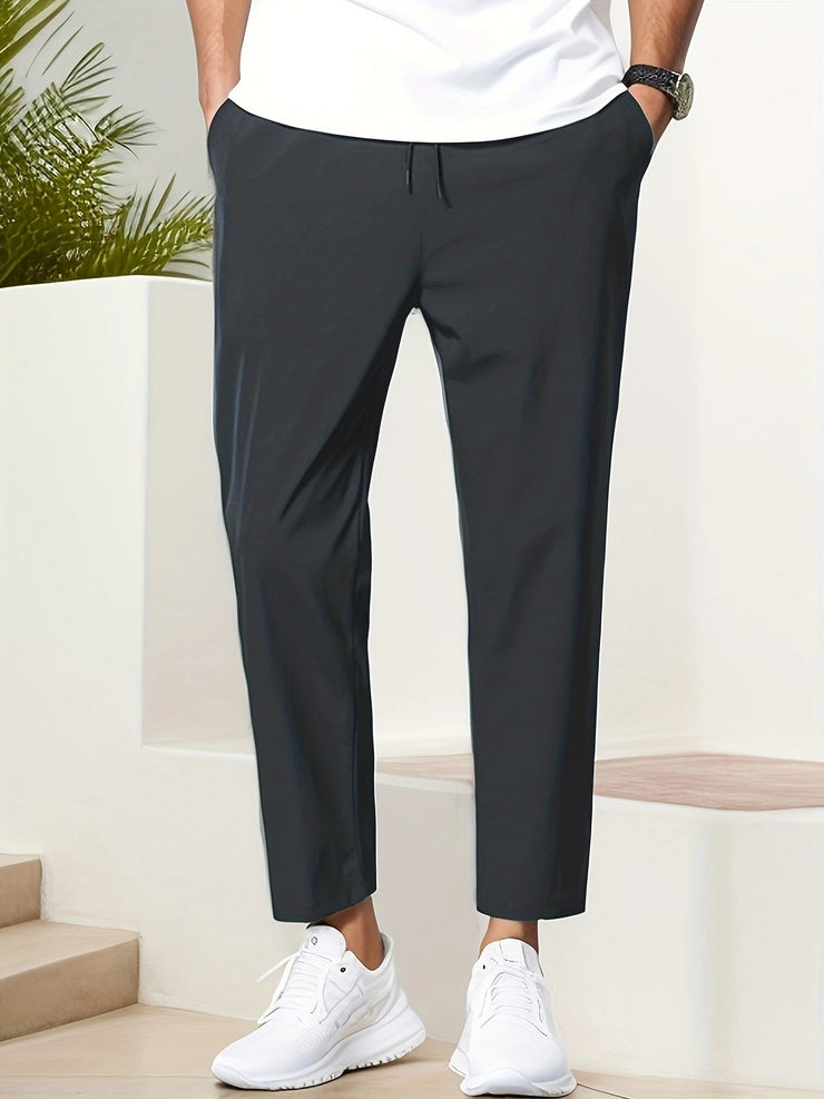 Autumn Leisure Slim-fitting Ankle Length Trousers